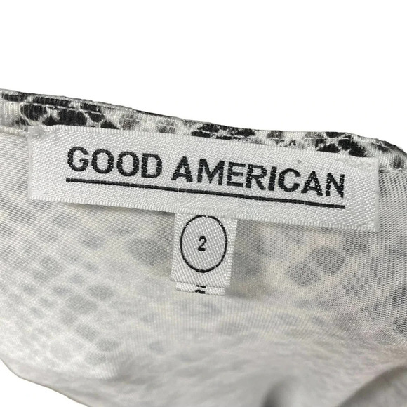 Good American The Runaround Wrap Dress Python Print‎ Size 2 / Medium - Picture 11 of 13